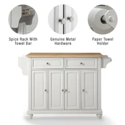 Cambridge Natural Wood Top Kitchen Island White - Crosley 12 Cambridge Natural Wood Top Kitchen Island White - Crosley -Chic Furniture Store GUEST f809e4f6 710d 4835 a908 8f05fcdbf26b