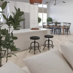 Merrick Lane Counter Stool Contemporary Black Faux Leather Backless Stool With Swivel Seat Height Adjustment And Footrest -Chic Furniture Store GUEST f8cb7493 fdc6 4995 9a65 82b7bec3828d