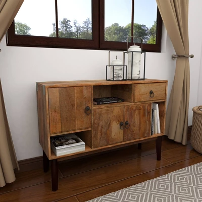 Modern Mango Wood Buffet Brown - Olivia & May 13 Modern Mango Wood Buffet Brown - Olivia & May - Image 13