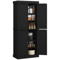 HOMCOM 72" Traditional Freestanding Kitchen Pantry Cupboard With 2 Cabinet, And Adjustable Shelves 13 HOMCOM 72" Traditional Freestanding Kitchen Pantry Cupboard With 2 Cabinet, And Adjustable Shelves -Chic Furniture Store GUEST fba4bf3b 0452 44ab aeb0 7f1a64a69536