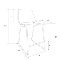 Bowden Faux Leather Counter Height Barstool - Threshold™ -Chic Furniture Store GUEST fc17995b 497f 4a5a 958c c9c8bb9e68cc