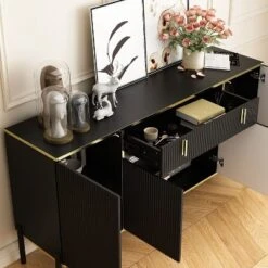 FUFU&GAGA Wave Finish 4 Door Floor Standing Sideboard With Adjustable Shelves 18 FUFU&GAGA Wave Finish 4 Door Floor Standing Sideboard With Adjustable Shelves -Chic Furniture Store GUEST fcbf1444 1f20 48ac 9f93 29c6421fb09f