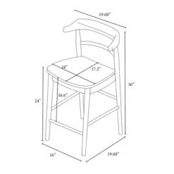 Kaysville Curved Back Wood Counter Height Barstool - Threshold™ Designed With Studio McGee -Chic Furniture Store GUEST fd10f3f7 c840 492c 99c3 22fe1ea36f2d