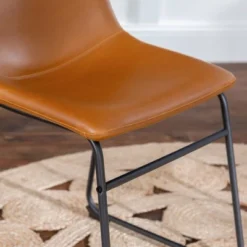 Set Of 2 Laslo Modern Upholstered Faux Leather Dining Chairs - Saracina Home -Chic Furniture Store GUEST fe245bc2 14e4 4821 9570 ac728abc73e4