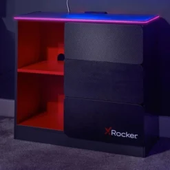 Carbon-Tek Gaming Storage Unit With LED Gray/Red - X Rocker -Chic Furniture Store GUEST fe963d56 cc49 4250 a4e0 0a1f2be84b8a